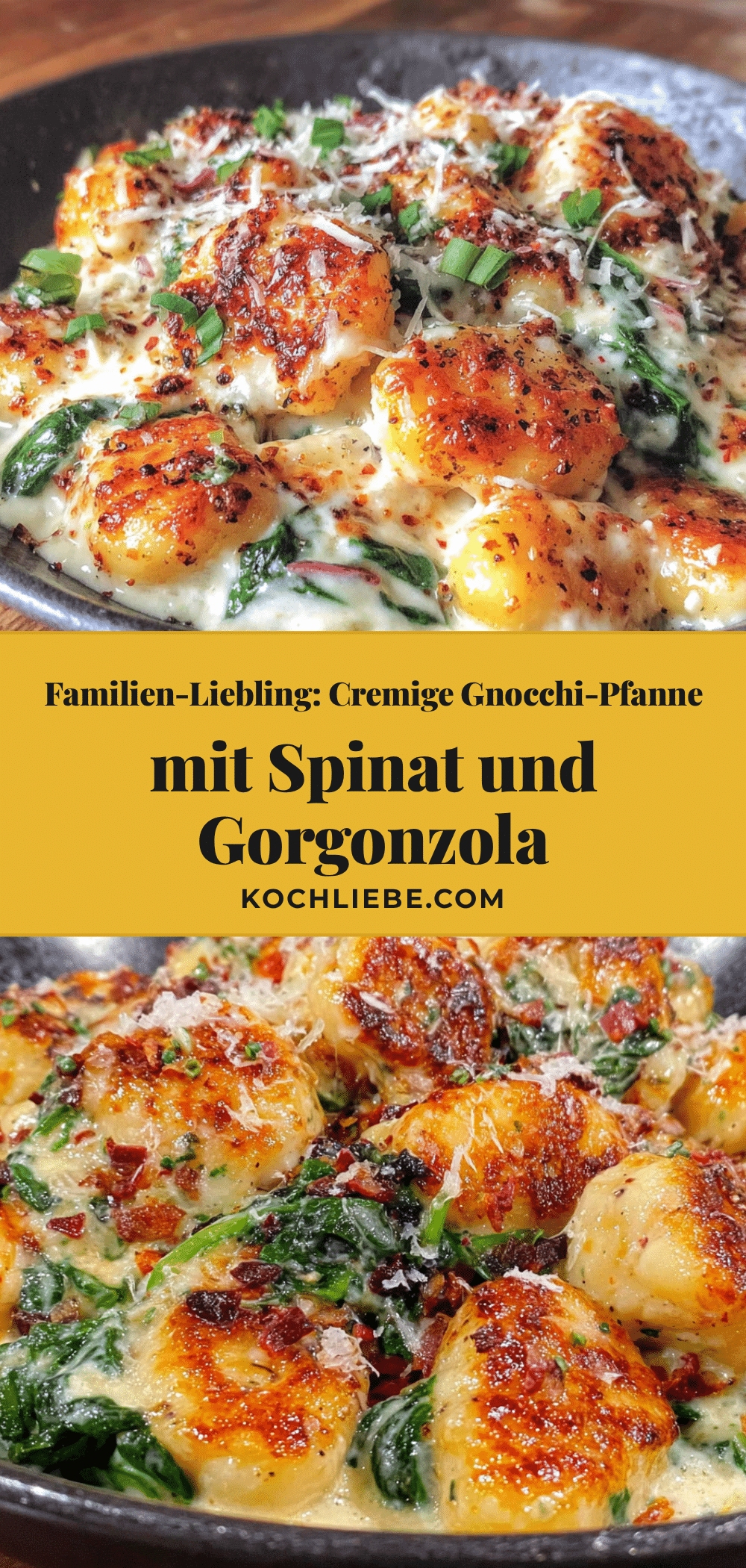 cremige gnocchi-pfanne mit spinat und gorgonzola recipe