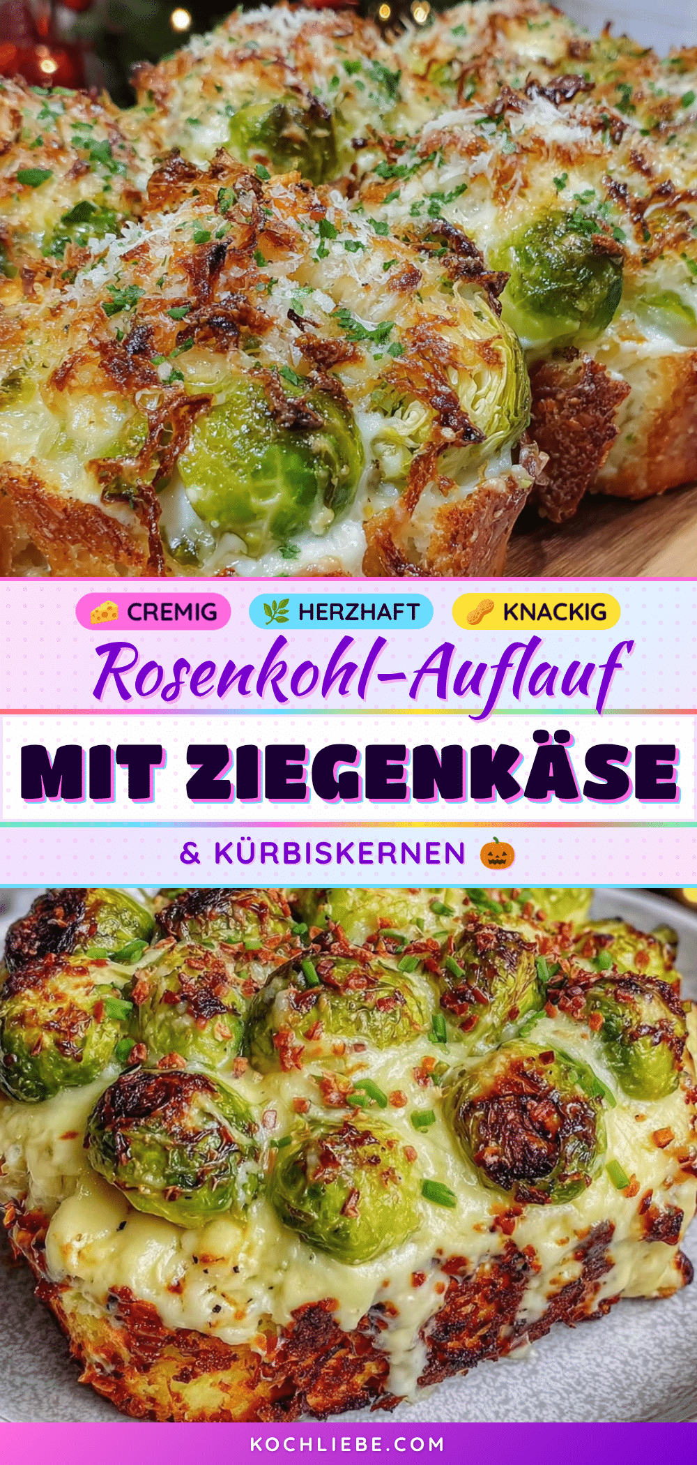 cremiger Rosenkohl-Auflauf mit Ziegenkäse recipe