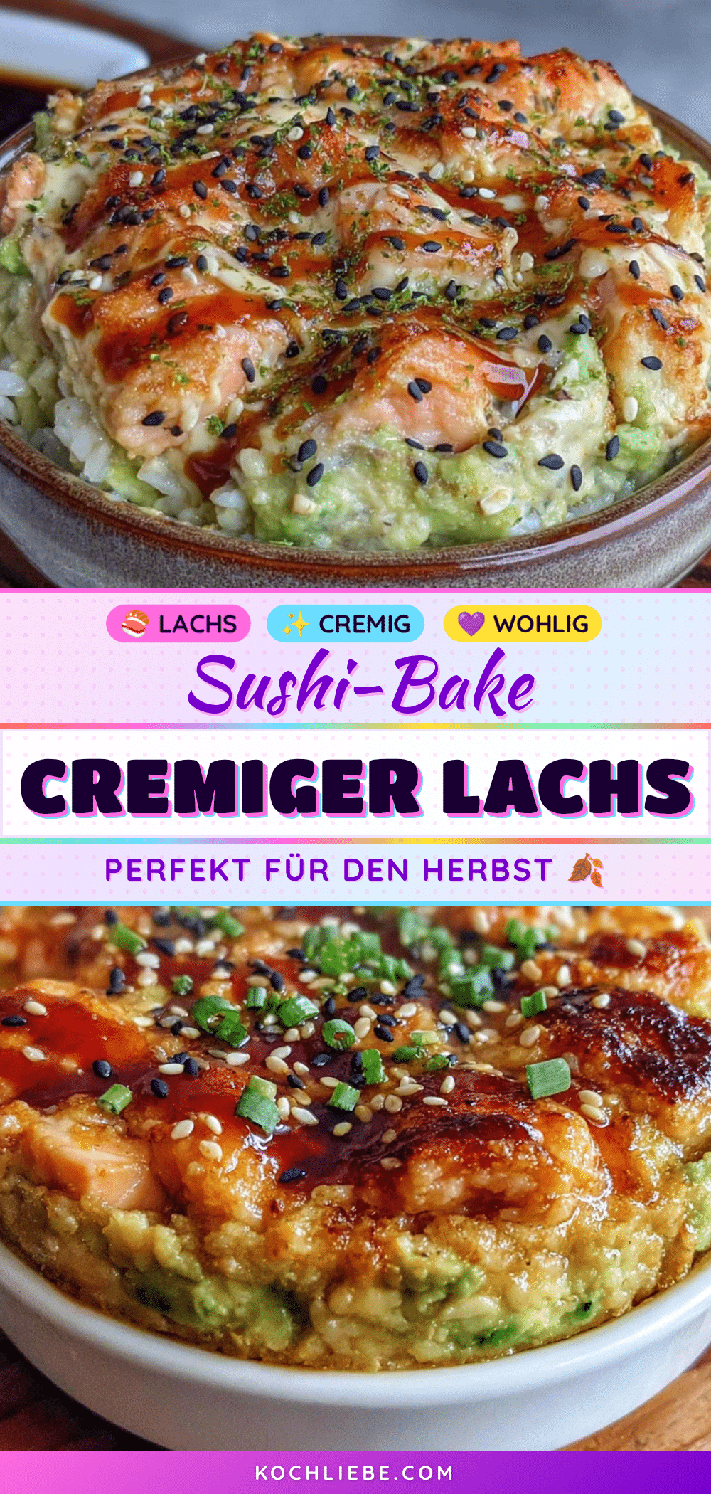 Cremiger Sushi-Bake mit Lachs recipe