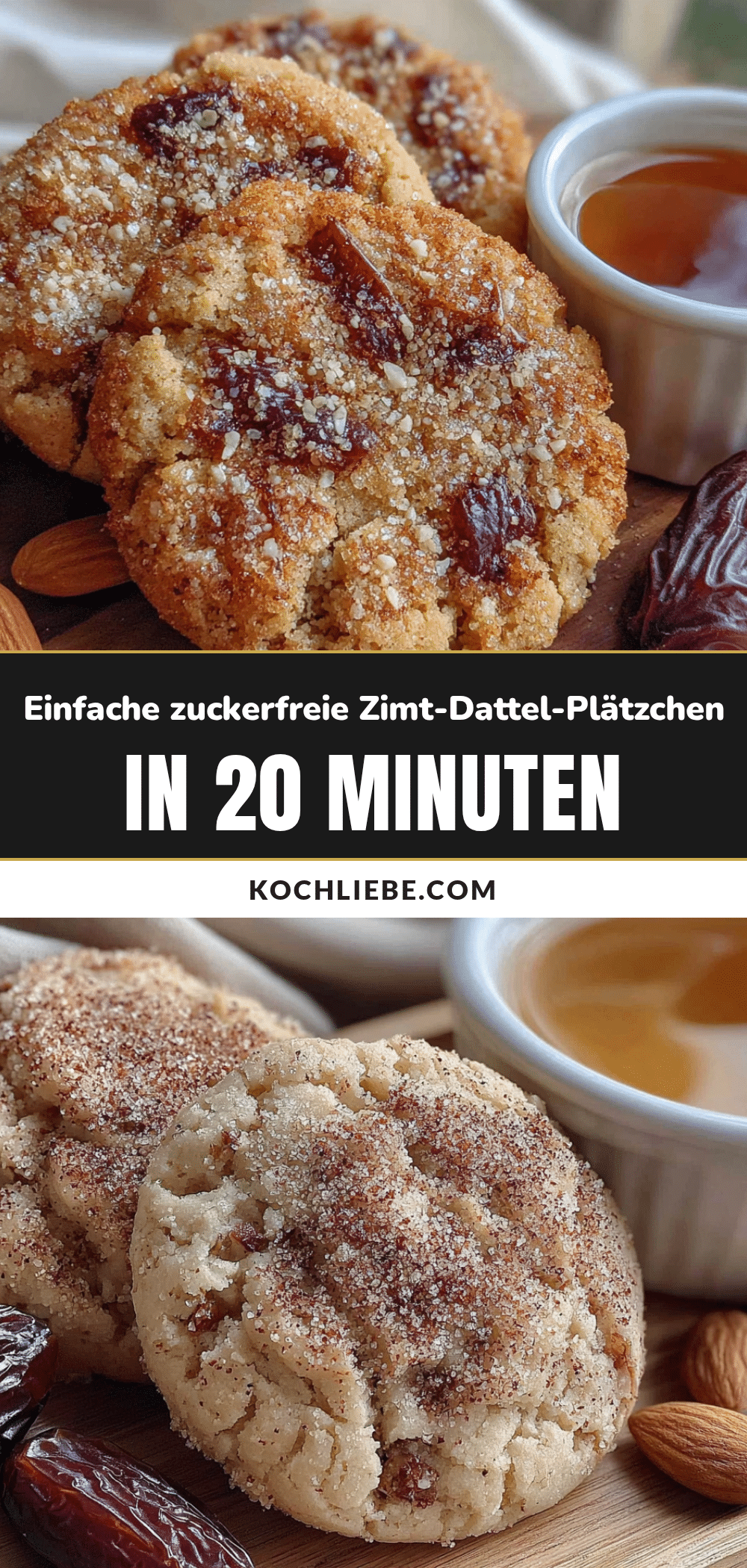 Einfache zuckerfreie Zimt-Dattel-Plätzchen recipe