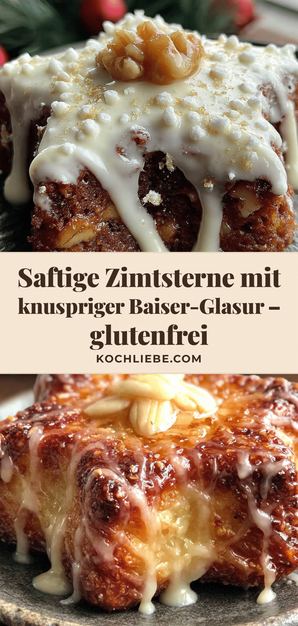 Glutenfreie Zimtsterne mit Baiser-Glasur recipe