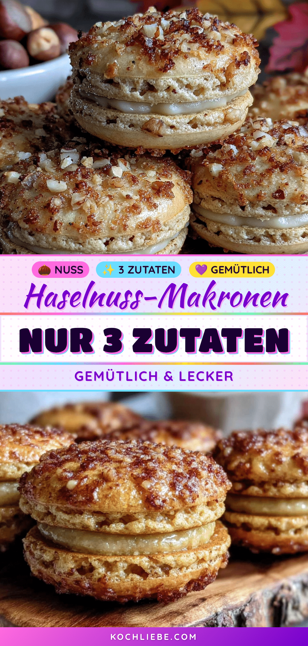 Haselnuss-Makronen 3 Zutaten Rezept recipe