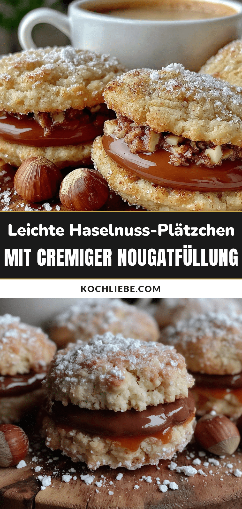 Haselnuss-Plätzchen mit Nougatfüllung recipe