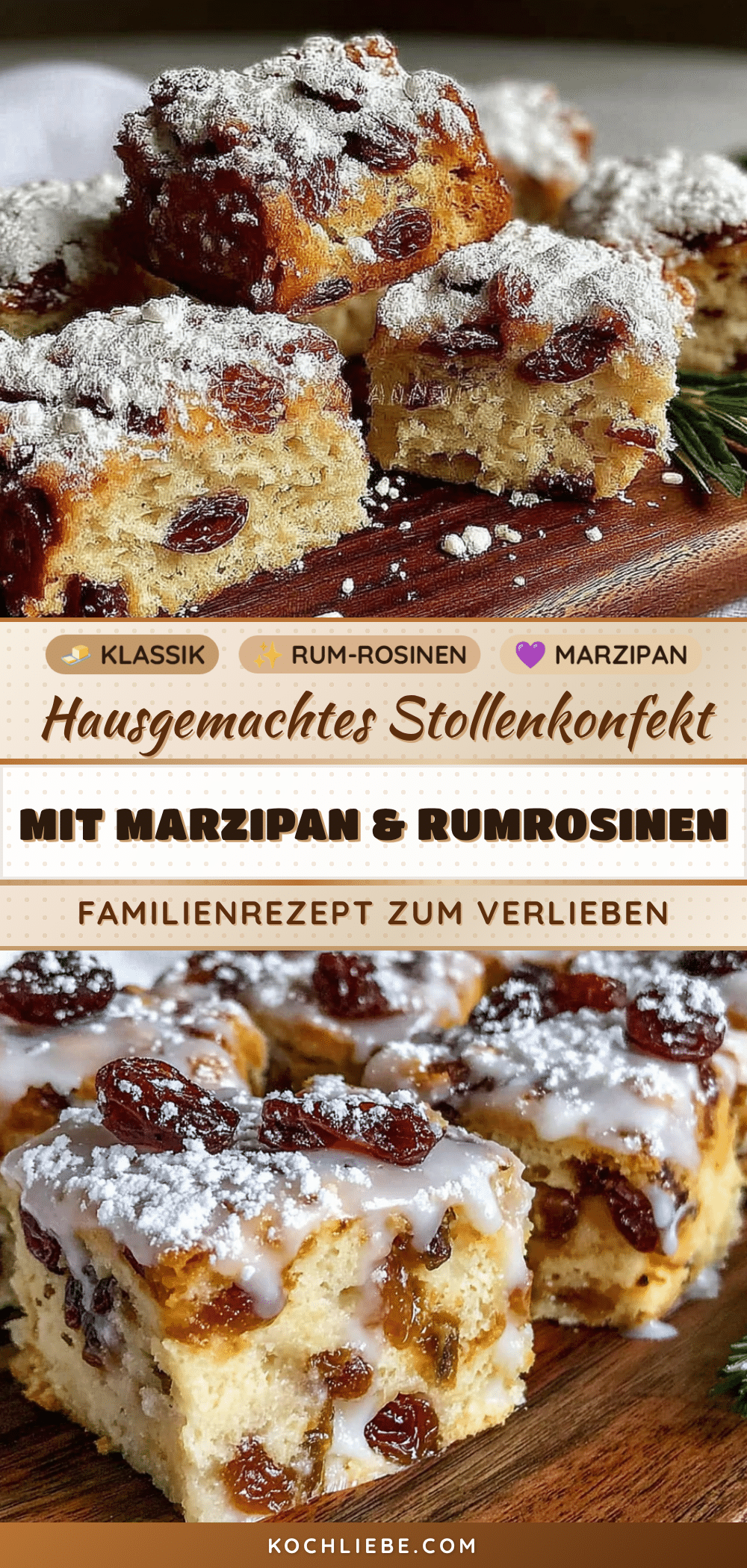 Hausgemachtes Stollenkonfekt mit Marzipan recipe