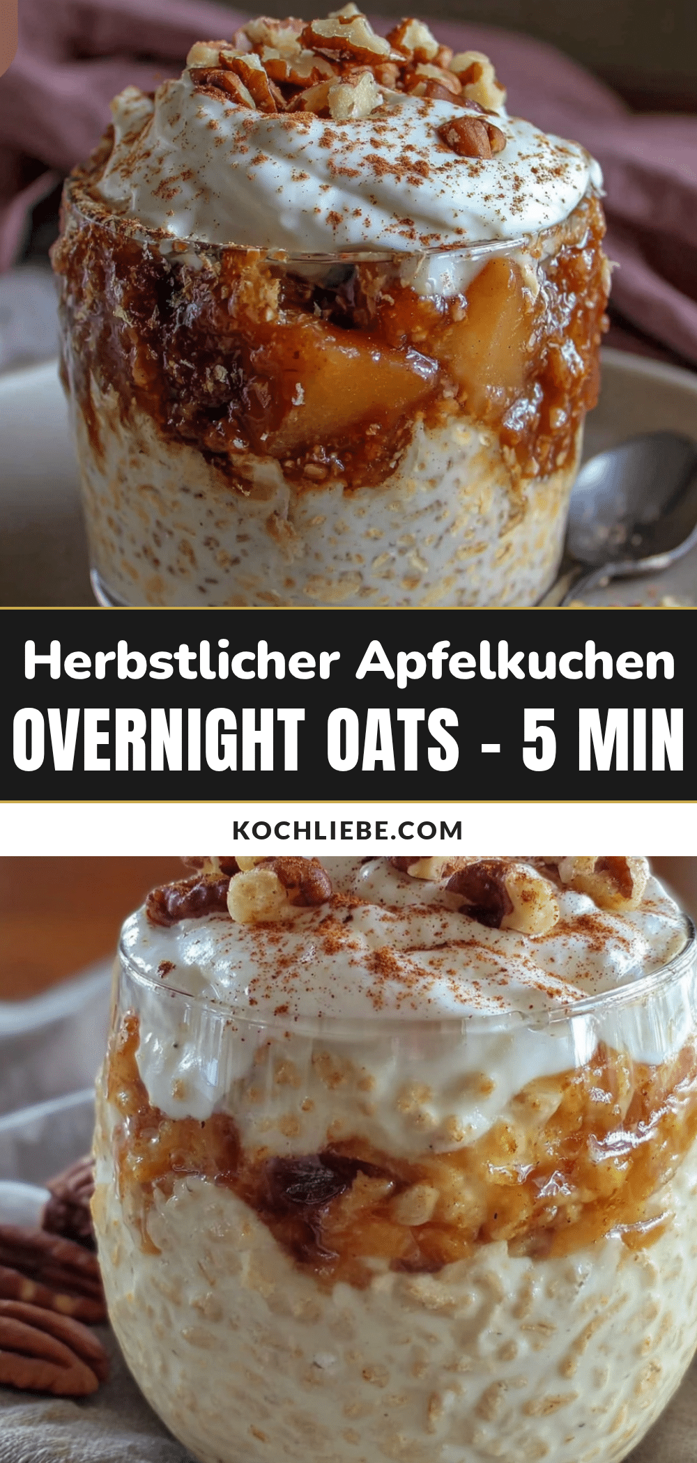 Herbstlicher Apfelkuchen Overnight Oats recipe