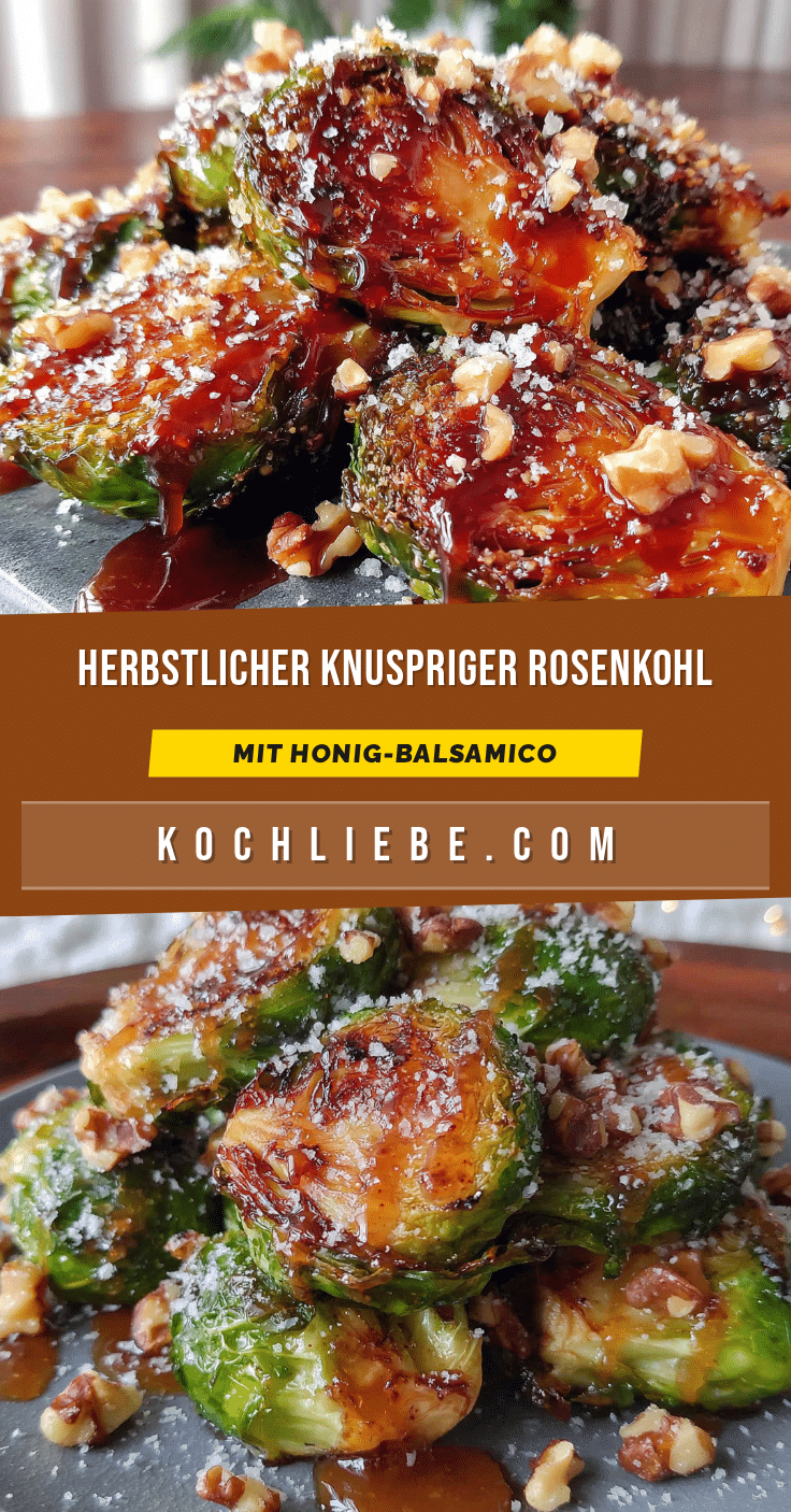 Knuspriger Rosenkohl mit Honig-Balsamico und Walnüssen recipe