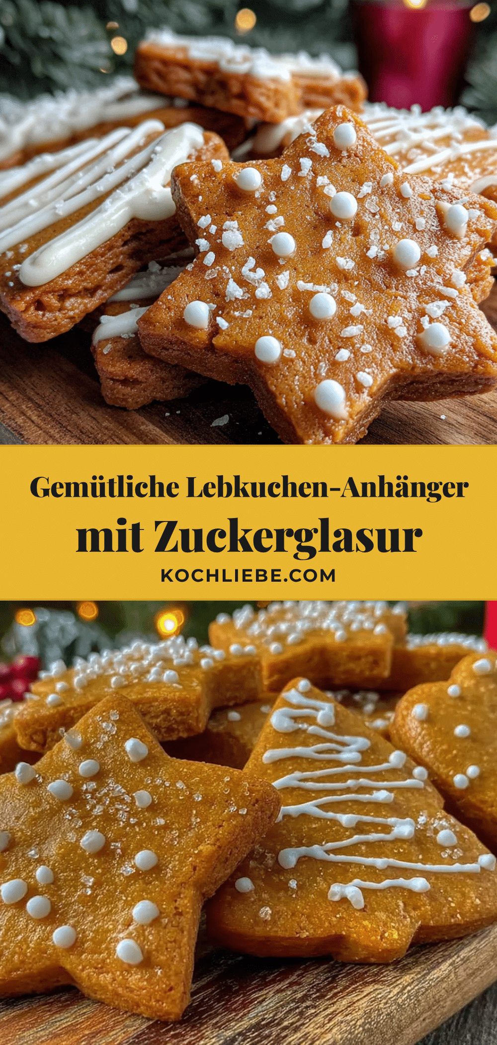 Lebkuchen-Anhänger mit Zuckerglasur recipe