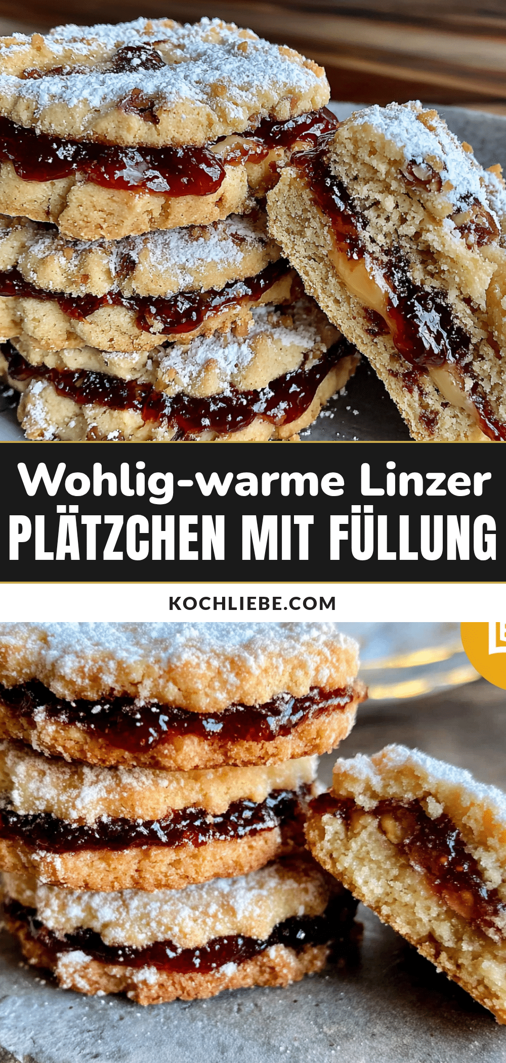 Linzer Plätzchen mit Preiselbeer-Orangen-Füllung recipe