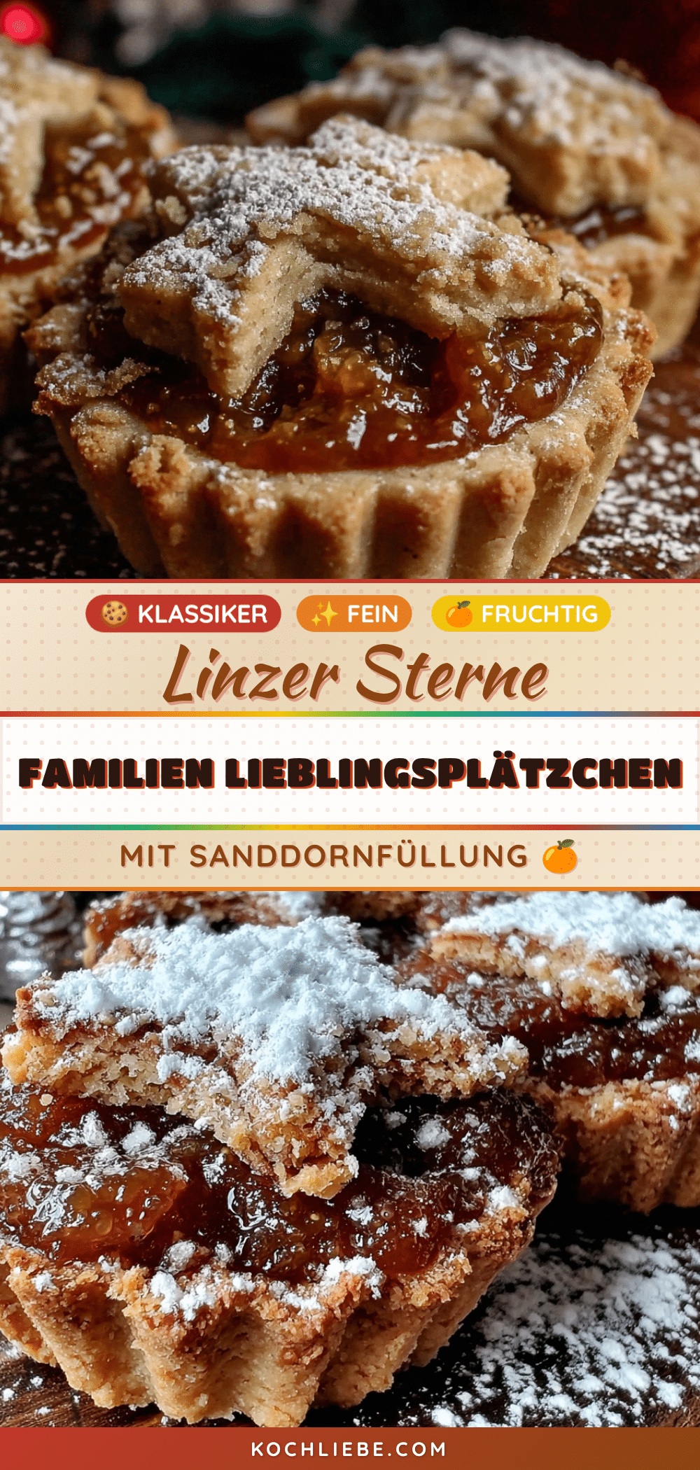 Linzer Sterne mit Sanddornfüllung recipe