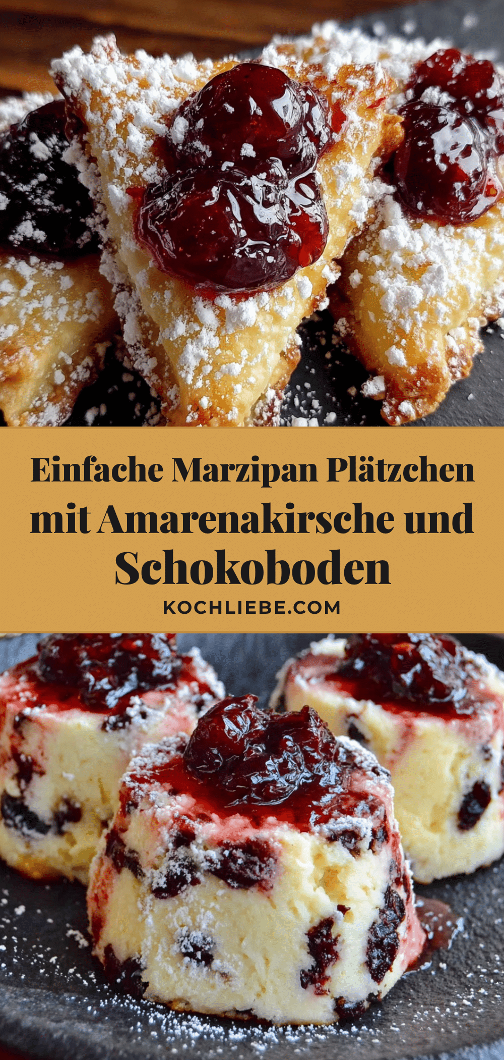Marzipan Plätzchen mit Amarenakirsche recipe