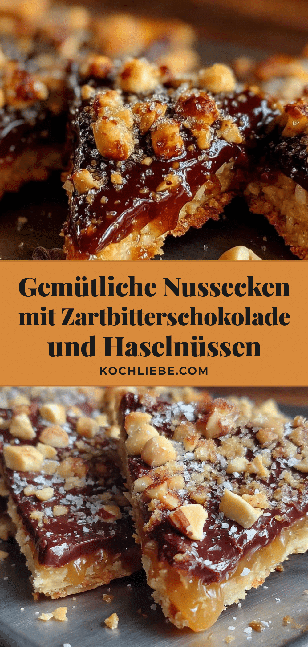 Nussecken mit Zartbitterschokolade recipe