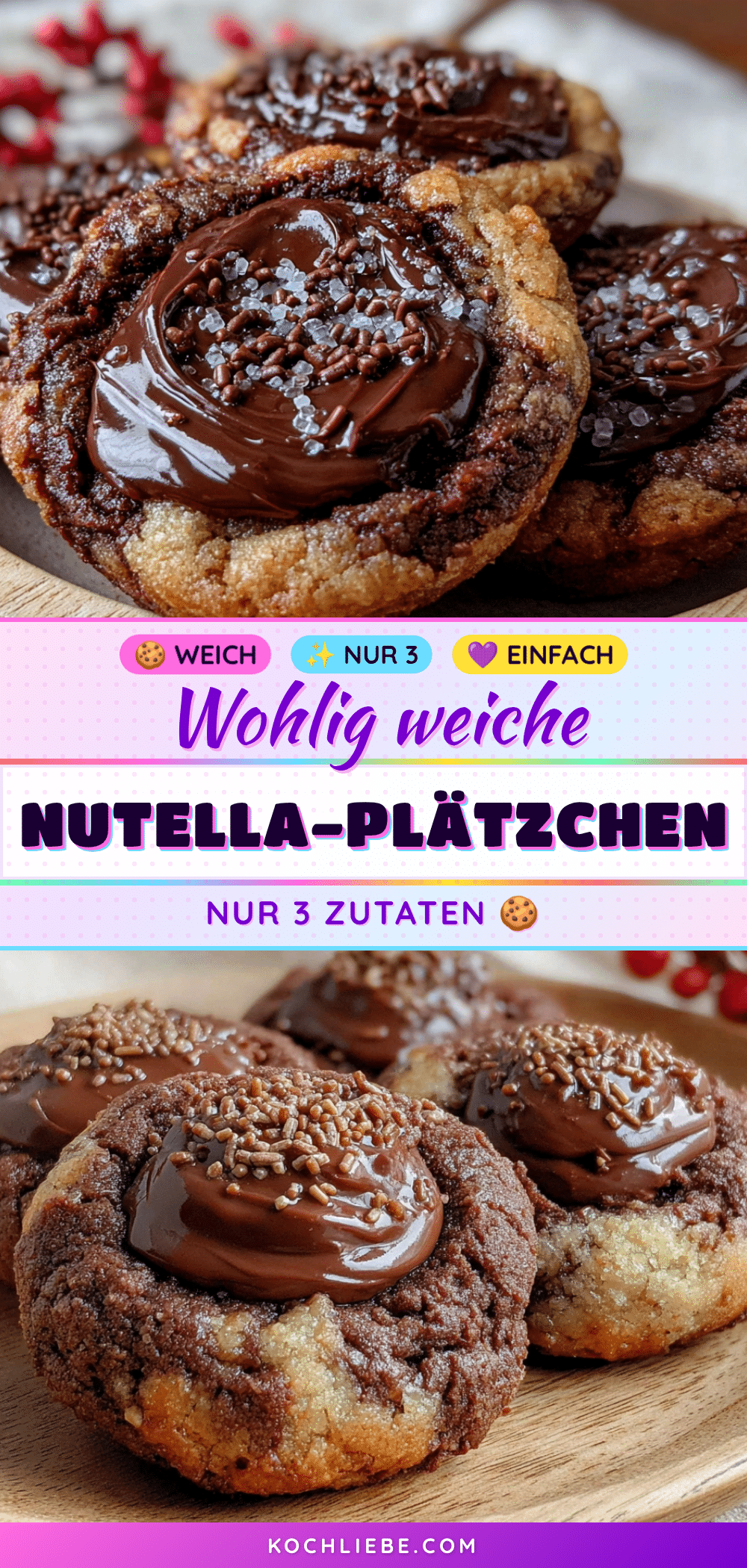 Nutella-Plätzchen mit 3 Zutaten recipe