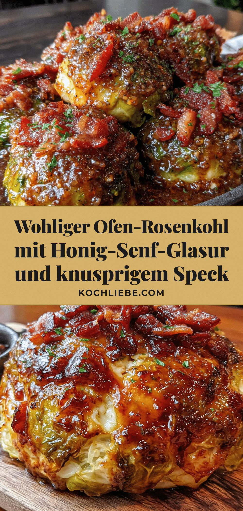 Ofen-Rosenkohl mit Honig-Senf-Glasur recipe