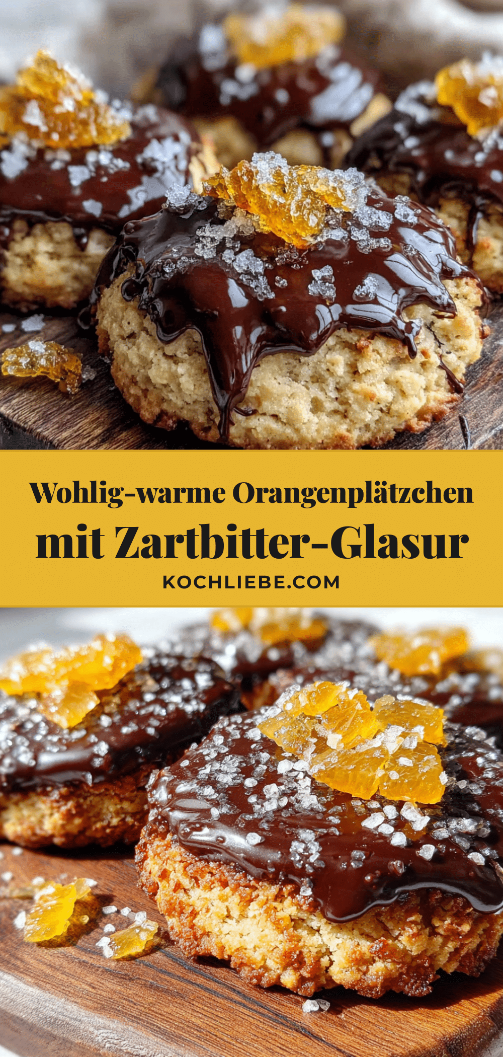 Orangenplätzchen mit Zartbitter-Glasur recipe