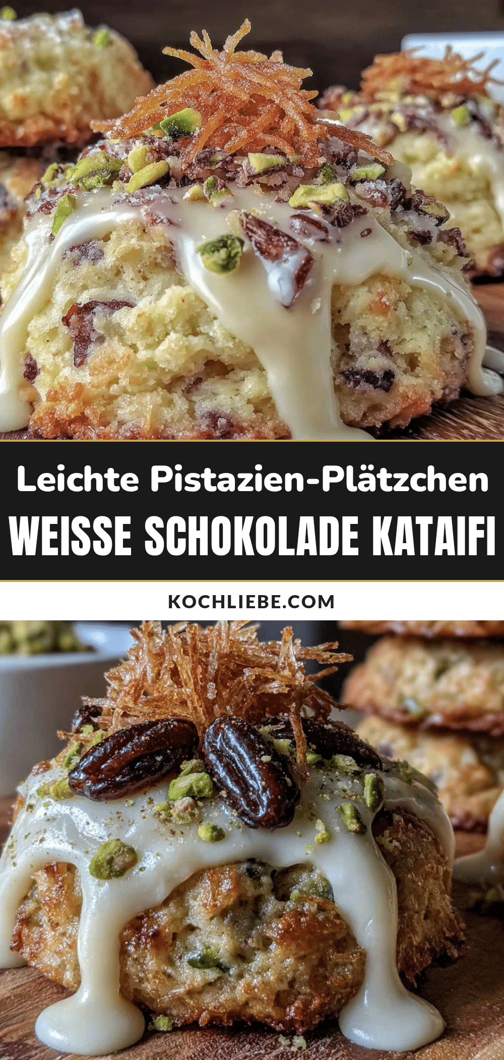 Pistazien-Plätzchen mit Kataifi-Crunch recipe