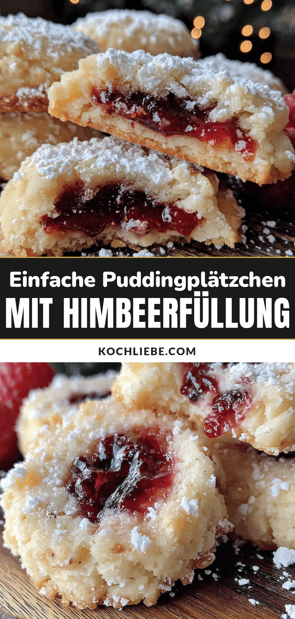 Puddingplätzchen mit Himbeerfüllung recipe