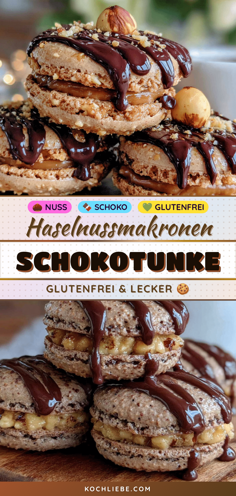 Schnelle glutenfreie Haselnussmakronen mit Schokotunke recipe