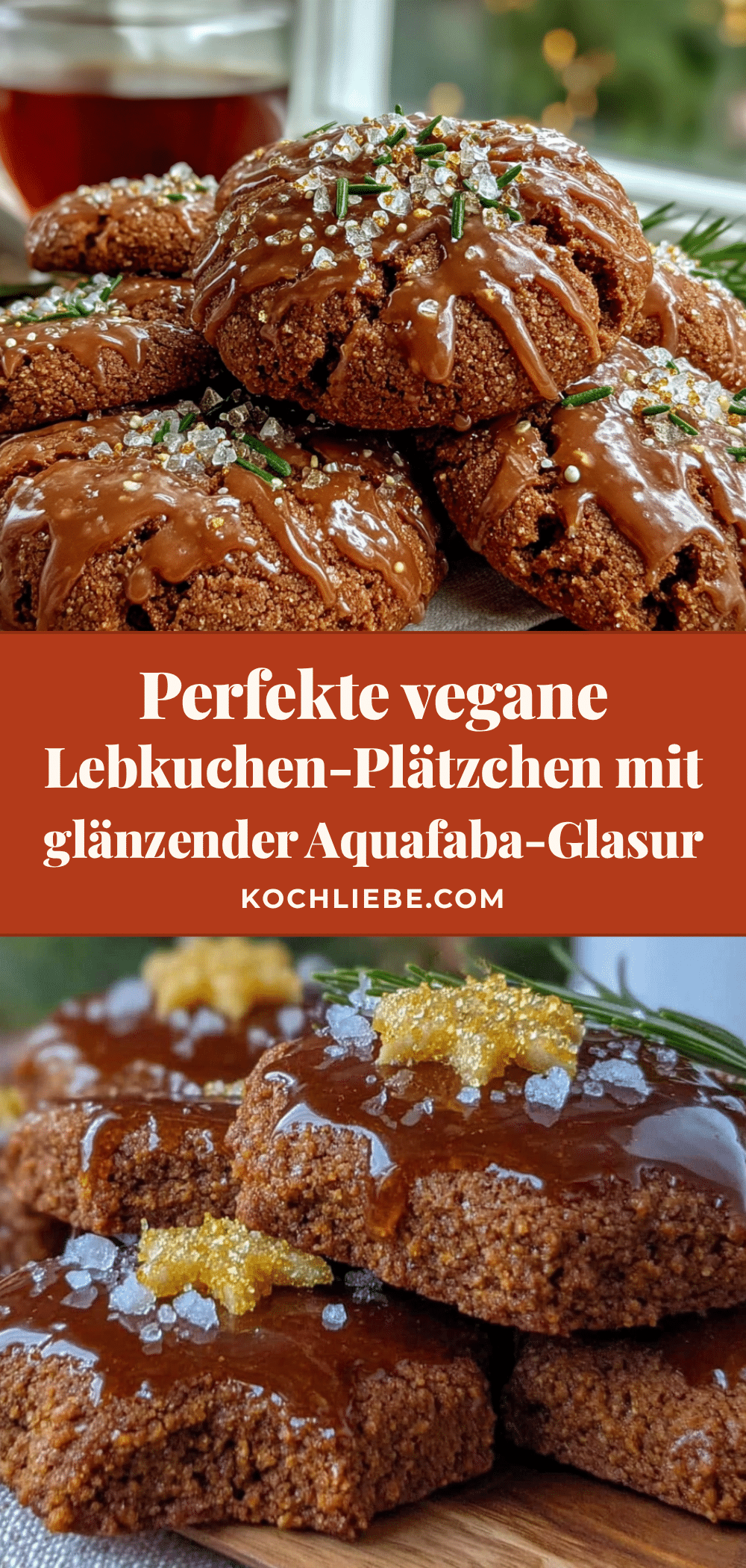vegane Lebkuchen-Plätzchen mit Aquafaba-Glasur recipe