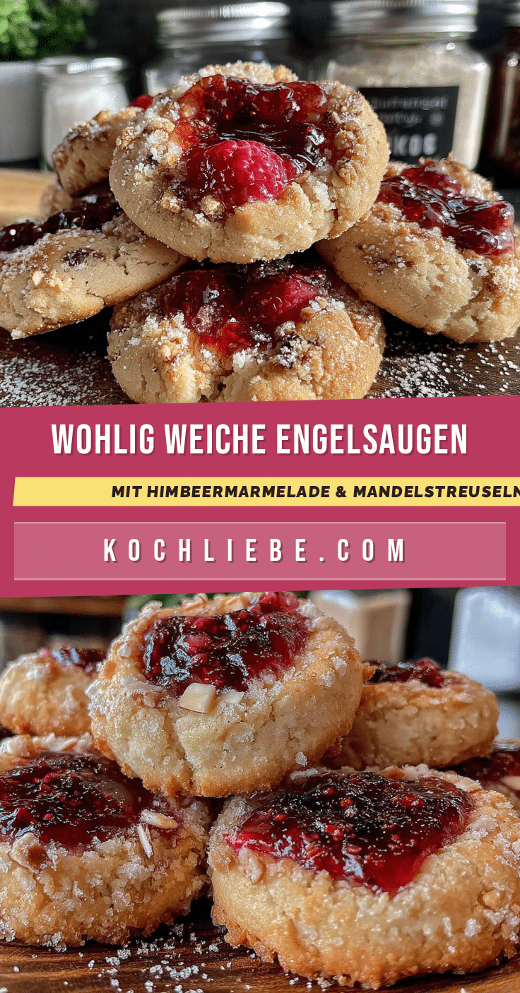 weiche Engelsaugen mit Himbeermarmelade recipe